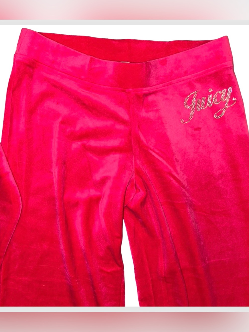 JUICY COUTURE VIXEN PINK BLING RHINESTONE SCRIPT VELOUR TRACKSUIT SWEATSUIT NWT - Picture 6 of 12